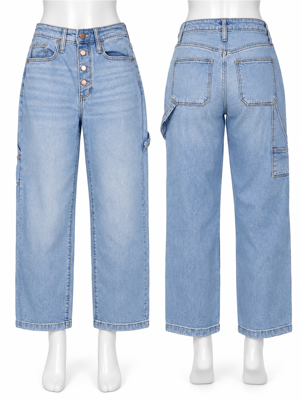 Universal Thread Light Blue Straight-Leg High-Rise Jeans